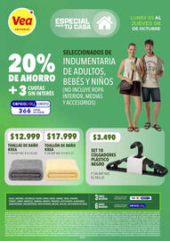 Catálogo Supermercados Vea Página 8: Krea toallas de baño €12.999,00, Set 10 colgadores plástico negro €3.490,00