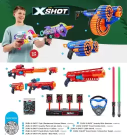 Mills Fleet Farm weekly ad Page 6: 11 6 XSHOT BLASTERCORN ZURU XSHOT A T O TOP TOY XSHOT XSHOT SHOP NOW EURU XSHOT XSHOT ©