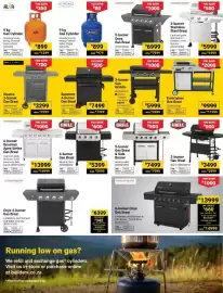 Builders Warehouse catalogue Page 15: 6-burner Onyx Gas Braai €13.999,00, ALVA 9 kg Gas Cylinder €899,00