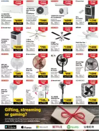 Builders Warehouse catalogue Page 19: Bennett Read 4 L Digital Misting Fan €1.499,00, GOLDAIR 3-light Ceiling Fan €1.399,00