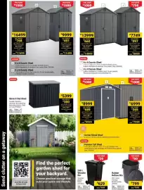 Builders Warehouse catalogue Page 20: KETER Store It Out Shed €5.399,00, Rubber Refuse Bin €799,00