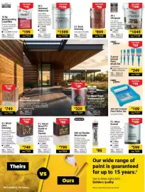 Builders Warehouse catalogue Page 23: ALCOLIN Flexible Wood Sealer €85,00, Fired Earth 5-piece Enamel Paint Brush Set €249,00
