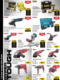 Builders Warehouse catalogue Page 34: Hyper Tough 1050 W Planer €999,00, DEWALT 18 V Hammer Drill €2.499,00
