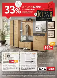 XXXLutz Prospekt Seite 1: Novel garderobenbank €349,00, Xora vorzimmer 4tlg. €399,00