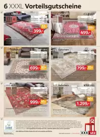 XXXLutz Prospekt Seite 2: of 6 XXXL Vorteilsgutscheine XXXL Gutschein Größe CAZZARIS statt Preis ** 399,- ca. 90x300cm