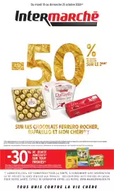 Catalogue Intermarché page 1: Du mardi 13 au dimanche 25 octobre 2026(a) Intermarché -50 FERRERO ROCHER Raffaello