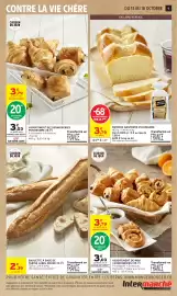 Catalogue Intermarché page 9: ASSORTIMENT DE VIENNOISERIES PUR BEURRE €3,03, Baguette à base de farine label rouge x3 €2,39