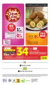 Catalogue Maximarché page 16: KIWI JAUNE €0,59, Coeur de Lion Camembert €2,73