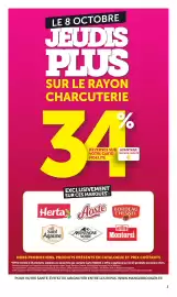 Catalogue Maximarché page 3: LE 8 OCTOBRE JEUDIS PLUS SUR LE RAYON CHARCUTERIE 34° REVERSÉS SUR AVANTAGE VOTRE CARTE