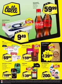 Calle tilbudsavis Side 1: Coca Cola PET Original el. Zero €59,99, Bakkedal Smørbar €9,49