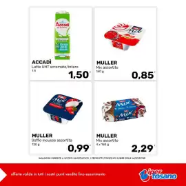 Volantino Iper Tosano settimana 41 Pagina 1: Accadi Latte UHT scremato/intero €1,50, Muller Mix assortito €2,29