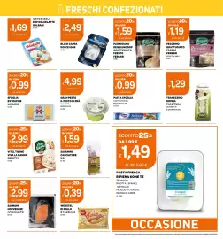 Volantino Ekom Pagina 13: Würstel di pollo e tacchino €0,39, Salmone norvegese affumicato €2,99