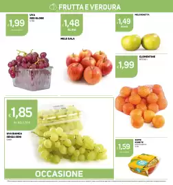 Volantino Ekom Pagina 8: Uva bianca senza semi €1,85, Zuppe Kome Te €1,59