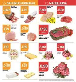 Volantino Ekom Pagina 9: Mortadella senza pistacchi €0,89, Sovracosce di pollo €3,99
