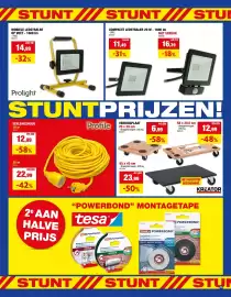 Hubo folder Pagina 9: Verlengsnoer €12,99, Mobiele ledstraler op voet €14,99