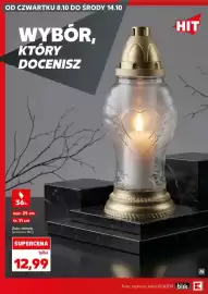 Kaufland gazetka tydzień 41 Strona 2: OD CZWARTKU 8.10 DO ŚRODY 14.10 WYBÓR, KTÓRY DOCENISZ 36h wys. 29 cm śr. 11 cm Znicz