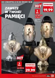 Kaufland gazetka tydzień 41 Strona 6: OD CZWARTKU 8.10 DO ŚRODY 14.10 ZAWSZE W TWOJEJ PAMIĘCI HIT 28h wys. 25,5 cm śr. 13 cm