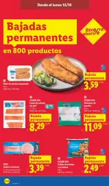 Catálogo Lidl semana 42 Página 22: Ocean Sea palitos de merluza a la romana €2,49, Nixe salmón al natural €3,39