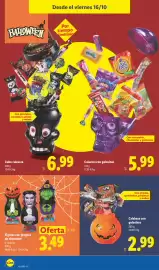 Catálogo Lidl semana 42 Página 32: Figuras con grageas de chocolate €3,49, Fini calabaza con golosinas €2,99