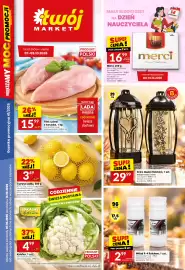 Twój Market gazetka tydzień 41 Strona 1: Znicz Quatro Rolchem €29,99, Filet z piersi z kurczaka €15,99