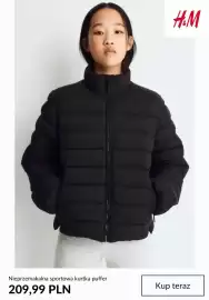 H&M gazetka tydzień 41 Strona 9: Nieprzemakalna sportowa kurtka puffer H & M €209,99