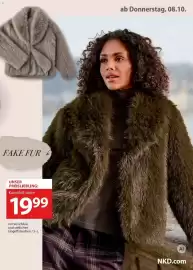 NKD Prospekt Seite 7: FAKE FUR UNSER PREISLIEBLING: Kunstfell-Jacke 1999 mit Verschluss und seitlichen Eingriffstaschen/S-L