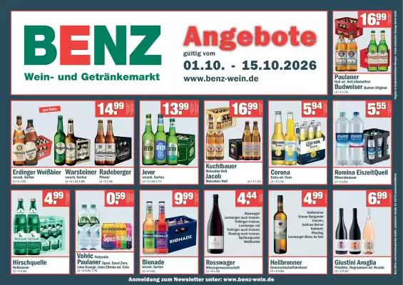 Benz Getränke (gültig bis 15-10)