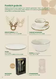 Bellaflora Flugblatt Seite 10: Schale aus Porzellan, creme €7,99, Tasse mit Untertasse aus Porzellan, creme €8,99