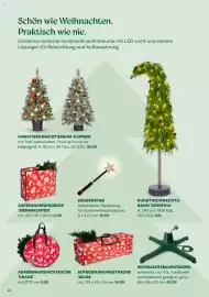 Bellaflora Flugblatt Seite 48: Weihnachtsbaumständer €49,99, Auffbewahrungstasche 'Kranz' €9,99