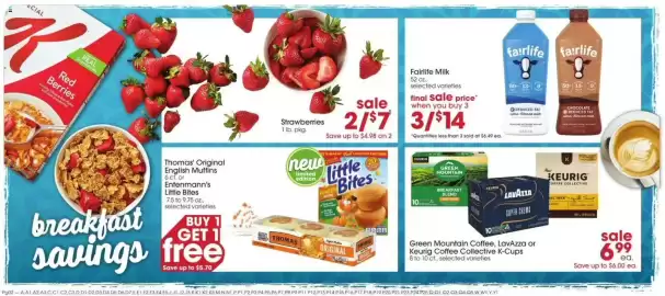 Giant Eagle weekly ad week 41 Page 3: CCIAL Strawberries REAL Red Berries Crunchy Wheat & Rice Flakes with Real Smauberries