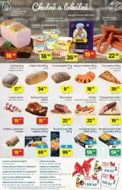 Kubík potraviny leták týden 41 Strana 4: Nowaco losos filé €99,90, MP Krásno šunkový točený salám €18,90