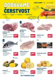 Makro leták týden 41 Strana 1: Losos uzený plátky €399,00, Treska tmavá – filet €349,00