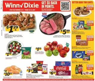 Winn Dixie weekly ad week 41 Page 1: Sanderson Farms Chicken €1,29
