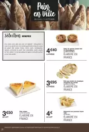 Catalogue Monoprix page 26: Pain aux éclats de chataigne et graines de courge €3,95, Chausson aux pommes façon tatin €4,00