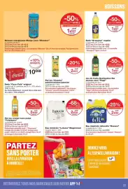 Catalogue Monoprix page 33: Orangina Soda regular €1,87, Pago Jus de fruits Destination Rio ananas coco €1,91