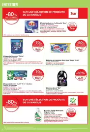 Catalogue Monoprix page 56: Ariel Capsules lessive 4-en-1 Active+ €10,33, Finish Capsules Quantum €6,50