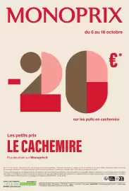Catalogue Monoprix page 79: LE CACHEMIRE €20,00