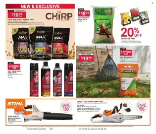 Giant Eagle weekly ad Page 3: Chirp Max Attract Wild Bird Food €19,99, Ace Wild Bird Food, 40 Lb €18,99