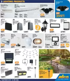 Mica catalogue Page 3: Eurolux Plain Outdoor Wall Light €279,99, Eurolux 6 Panel Up & Down Facing Plastic Lantern €169,99