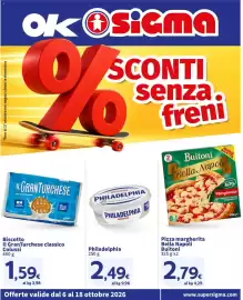 Volantino Ok Sigma Pagina 1: Pizza margherita Bella Napoli Buitoni €2,79, Philadelphia €2,49