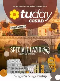 Volantino Conad Tuday Pagina 1: da Mercoledì 7 a Martedì 20 Ottobre 2026 tuday GLI SPECIALI CONAD CONAD SIMAKAN MU SPECIALE