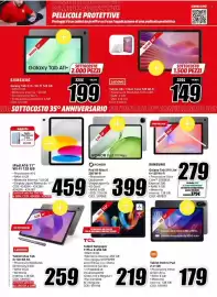 Volantino MediaWorld Pagina 15: HONOR Pad X9 Max 6 €399,00, Lenovo Tablet A8 €149,00