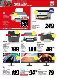 Volantino MediaWorld Pagina 17: Brother Stampante Laser MFC-L2800W €199,00, Epson Stampante EcoTank ET-2956 €249,00