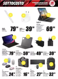 Volantino MediaWorld Pagina 18: Logitech Slim Folio €69,99, HP Borsa Laptop 17" Prelude Grey €16,99
