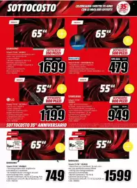 Volantino MediaWorld Pagina 24: Samsung Smart TV 65" 65M80H €749,00, LG Smart TV 55" 55C65LA €1.199,00