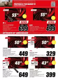 Volantino MediaWorld Pagina 25: LG Smart TV 48" €649,00, LG Smart TV 55" €699,00