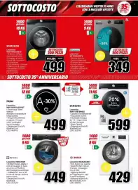 Volantino MediaWorld Pagina 30: Lavatrice Electrolux EW6FZU29 €449,00, Haier Lavatrice HW120-BP1435UIT €499,00
