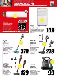 Volantino MediaWorld Pagina 42: Deumidificatore Lilium Art 13 €149,00, Bissell Smacchiatore SpotClean Plus €99,00