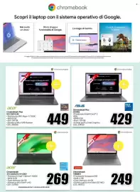 Volantino MediaWorld Pagina 4: Acer Chromebook Plus 514 CB514-3H €449,00, Asus Chromebook Plus CX3402 €429,00