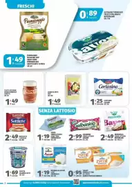 Volantino Vivo Supermercati Pagina 2: Burro senza lattosio Gran Terre Parmareggio €1,19, Galbanino senza lattosio €2,99
